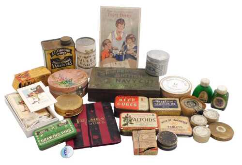 Early 19thC advertising collectables, including a Skittle brand British Navy Cut Cigarette tin,...