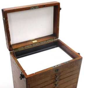 An early 20thC mahogany and pine dental chest, by S S White Co. (GB) Limited, 126 Great Portland... - 3
