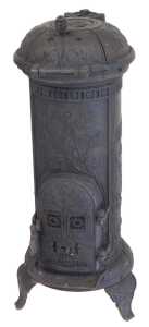 An early 20thC Husqvarna cast iron Marco stove, model no. 78, embossed with flowers, raised on...