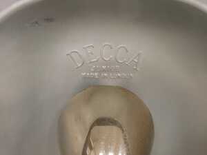 An early 20thC Decca brown leather cased gramophone, 21cm high, 24cm wide, 27.5cm deep. - 4
