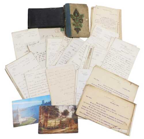 A collection of Victorian letters relating to the Earl of Buckinghamshire's estate, and other...