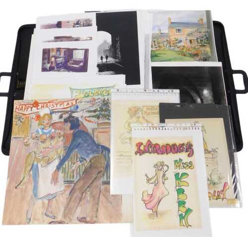 Michael Brian Seirton (1937-2025). Two portfolios of various works.