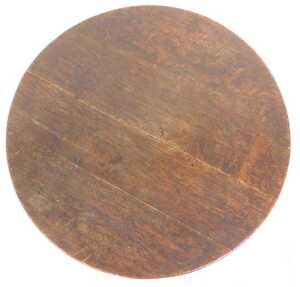 A George III oak tilt top occasional table, the circular top raised on a turned column over... - 4