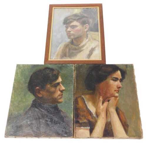 Norah Pearse (1889-1981). Portraits of Mr & Mrs Seirton, Michael Seirton's parents and a...