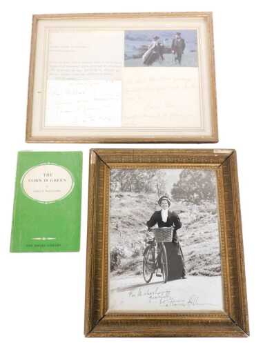 Katharine Hepburn, an autographed black and white photograph to Michael Seirton, relating to the...
