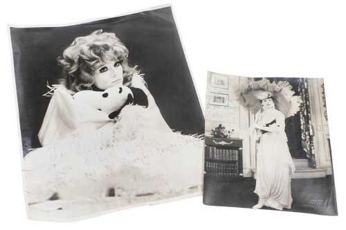 Diana Rigg, an autographed black and white photograph with a dedication to Michael Seirton, and...