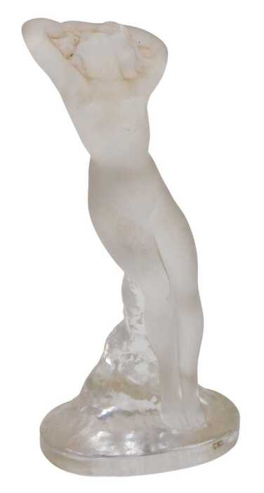 A Lalique clear and frosted glass figure of Danseuse, etched mark, 23.5cm high.