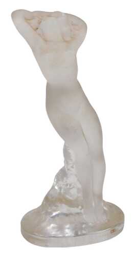A Lalique clear and frosted glass figure of Danseuse, etched mark, 23.5cm high.