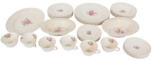 A Copeland Spode Spode's Jewel pattern part dinner and tea service, comprising a meat platter, a...