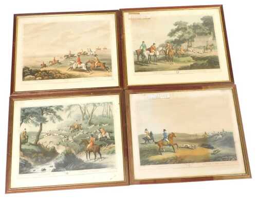 After Samuel Howitt (English d1822). Fox Hunting and Fox Hunting No 3, Coursing 1, and Stag...