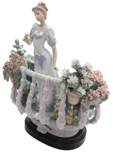 A Lladro porcelain figure titled Far Away Thoughts, sculpted by Juan Coderch, decorated by Perez,...