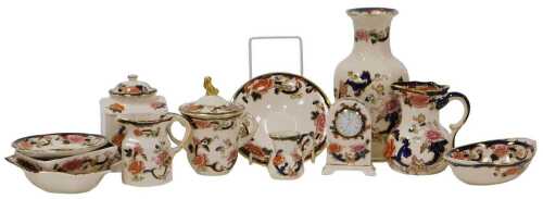 A group of Masons ironstone Mandalay pattern ceramics, to include a jar and cover, three...