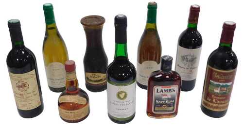 Assorted wines and spirits, to include a bottle of Jean Marc Brocard Chablis Premier Cru 2006...