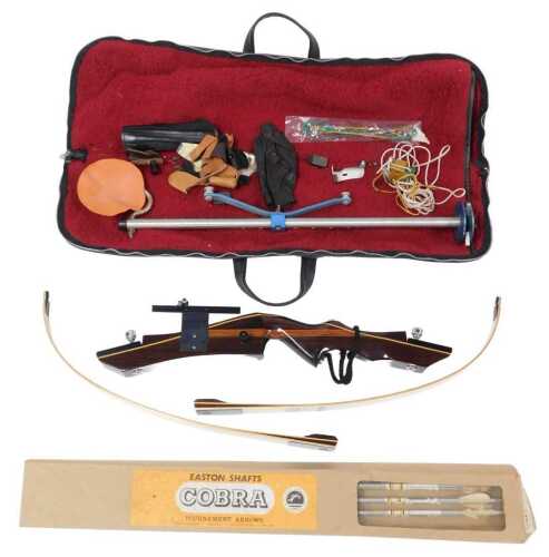 A Gold Seaker G-TD bow, stamped A503ZBZ4, with accessories, and a set of Eastern Shafts Cobra...