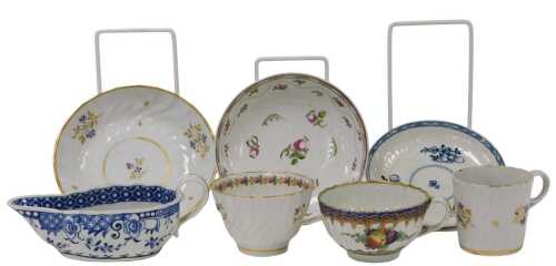 A group of 18th and 19thC English ceramics, to include a Worcester Dalhousie cup decorated with...