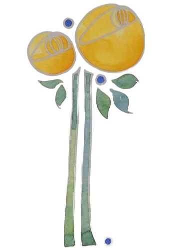 Jessie W Boyd (Scottish Late 20th/early 21stC). Flowers, after Charles Rennie MackIntosh,...