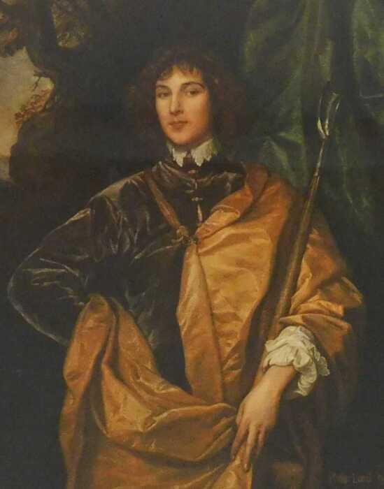 After Sir Anthony Van Dyck (Flemish 1599-1641). A portrait of Philip Lord Wharton, 1632, about...