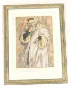 Leon Rogers (20thC). Theatrical study, possibly Shylock from The Merchant of Venice, watercolour,... - 2