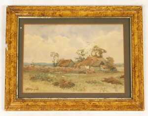William Anderson (early 20thC). Country landscape with a farmstead, watercolour, signed, 17cm x... - 2