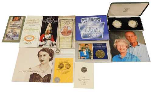 A Millennium silver proof two crown collection, cased with certificate, Golden Jubilee crown,...