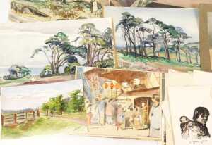 Norah Pearse (1890-1981). A portfolio of still life studies, landscapes, and figural works,... - 8