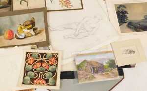 Norah Pearse (1890-1981). A portfolio of still life studies, landscapes, and figural works,... - 9