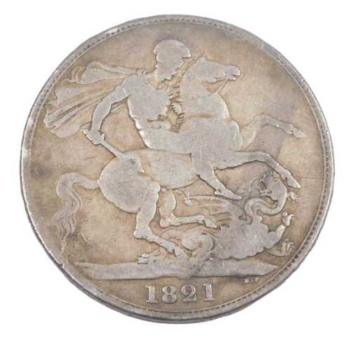 A George IV crown 1821. (AF)