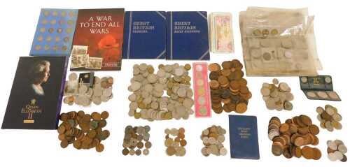 English and European silver and copper coinage, London Mint World War I commemorative crown,...