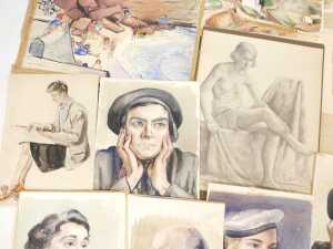 Norah Pearse (1890-1981). A portfolio of still life studies, landscapes, and figural works,... - 3