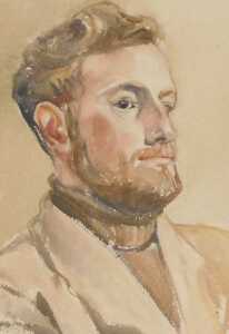 Norah Pearse (1890-1981). Portrait of a gentleman with a beard, head and shoulders study,... - 3