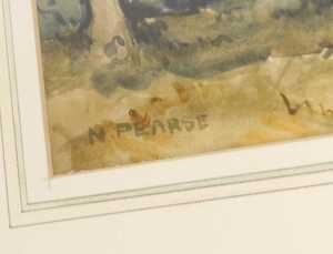 Norah Pearse (1890-1981). Landscape looking through trees, watercolour, signed, 24cm x 34.5cm,... - 3