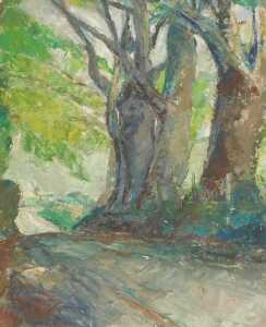 Norah Pearse (1890-1981). Village street scene, oil on canvas, signed, 39cm x 49cm, summer... - 6