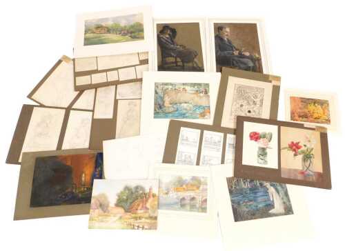 Phyllis M Antrobus (1905-1983). Portraits, story illustrations, still lives and landscapes, in...