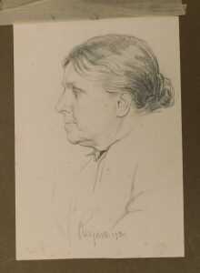 Leon Rogers (mid 20thC). Head and shoulders portraits of ladies, pair of pastels, signed, dated... - 8