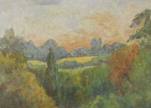 Continental School (18thC). Landscape with a waterfall, oil on board, 17.5cm x 22cm, Edwin... - 4
