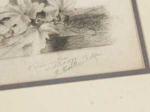 Harriet Jane Neville-Rolfe (1850-1928). Still life of flowers in a vase, titled D'apr&egrave;s Nature,... - 3