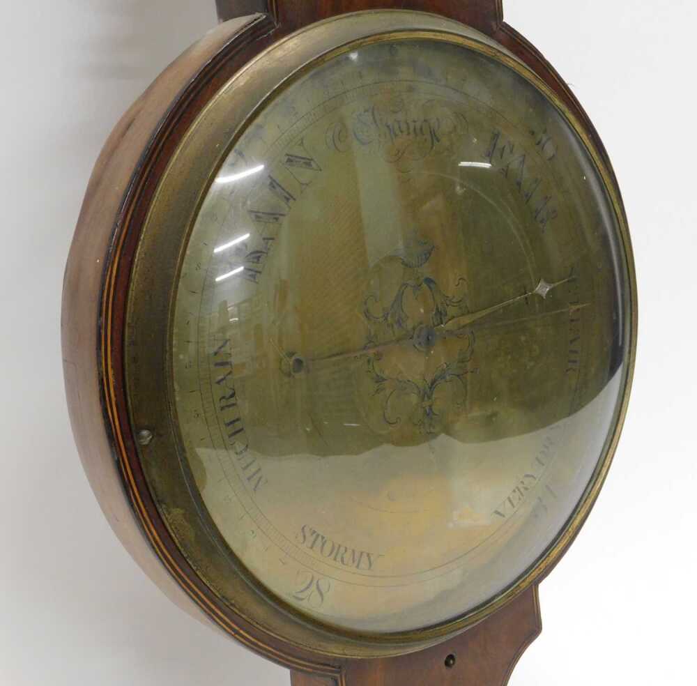 Proportion Barometer An early 19thC mahogany four dial wheel barometer of large proportion ...