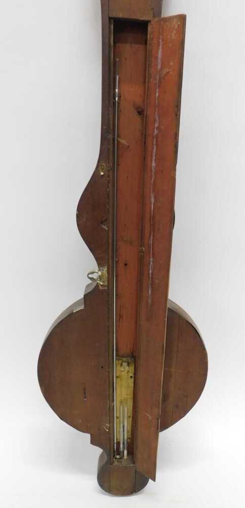 An early 19thC mahogany four dial wheel barometer of large proportion ...