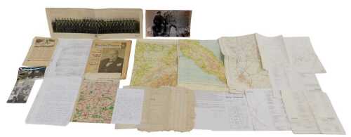 Aviation-related printed material, to include two wartime maps from Harry Johnston DFM, a...