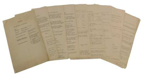 A WWI Secret Confidential document relating to bomb development and ammunition, c1910, relating...