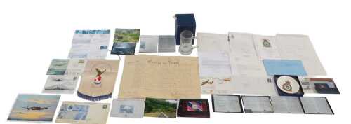 Aviation-related items, to include a signed letter from Mike Chatterton, pilot of the PA4...