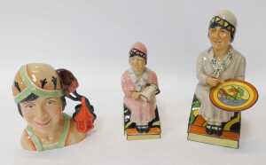 Three Kevin Francis Ceramics Clarice Cliff related items of pottery, comprising a Clarice Cliff... - 2