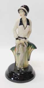 A Kevin Francis for Peggy Davies Ceramics figure modelled as Clarice Cliff Centenary Figure,... - 2