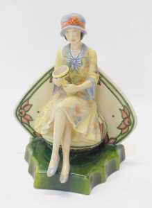 A Kevin Francis for Peggy Davies Ceramics figure modelled as Charlotte Rhead, modelled by Andy... - 2