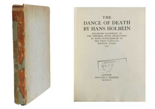 Holbein (Hans). The Dance of Death, enlarged facsimiles of the original wood engraving by Hans...