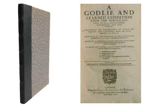 Perkins (William). A Godlie and Learned Exposition upon the Whole Epistle of Ivde, containing...