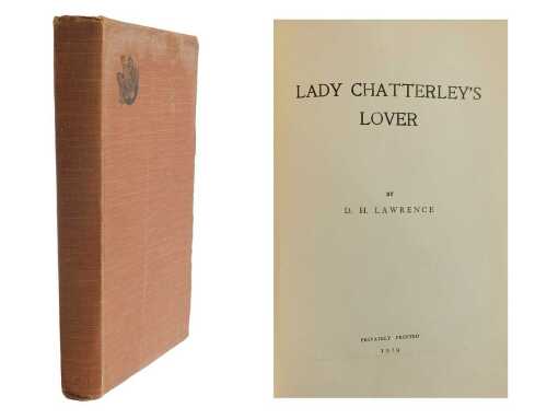 Lawrence (D.H.). Lady Chatterley's Lover, limited edition No. 378/500, cloth-bound, privately...
