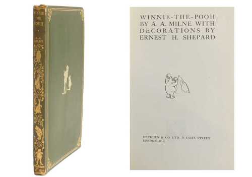 Milne (A A). Winnie-the-Pooh, illustrated by Ernest H Shepard, deluxe edition, green...