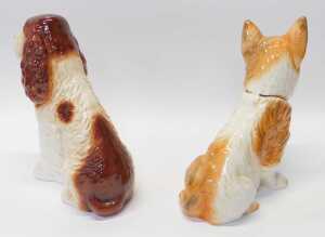 A Sylvac pottery fireside dog, modelled as a Terrier, No. 3504 1209, impressed marks, 27cm high,... - 2