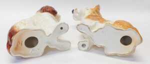 A Sylvac pottery fireside dog, modelled as a Terrier, No. 3504 1209, impressed marks, 27cm high,... - 3
